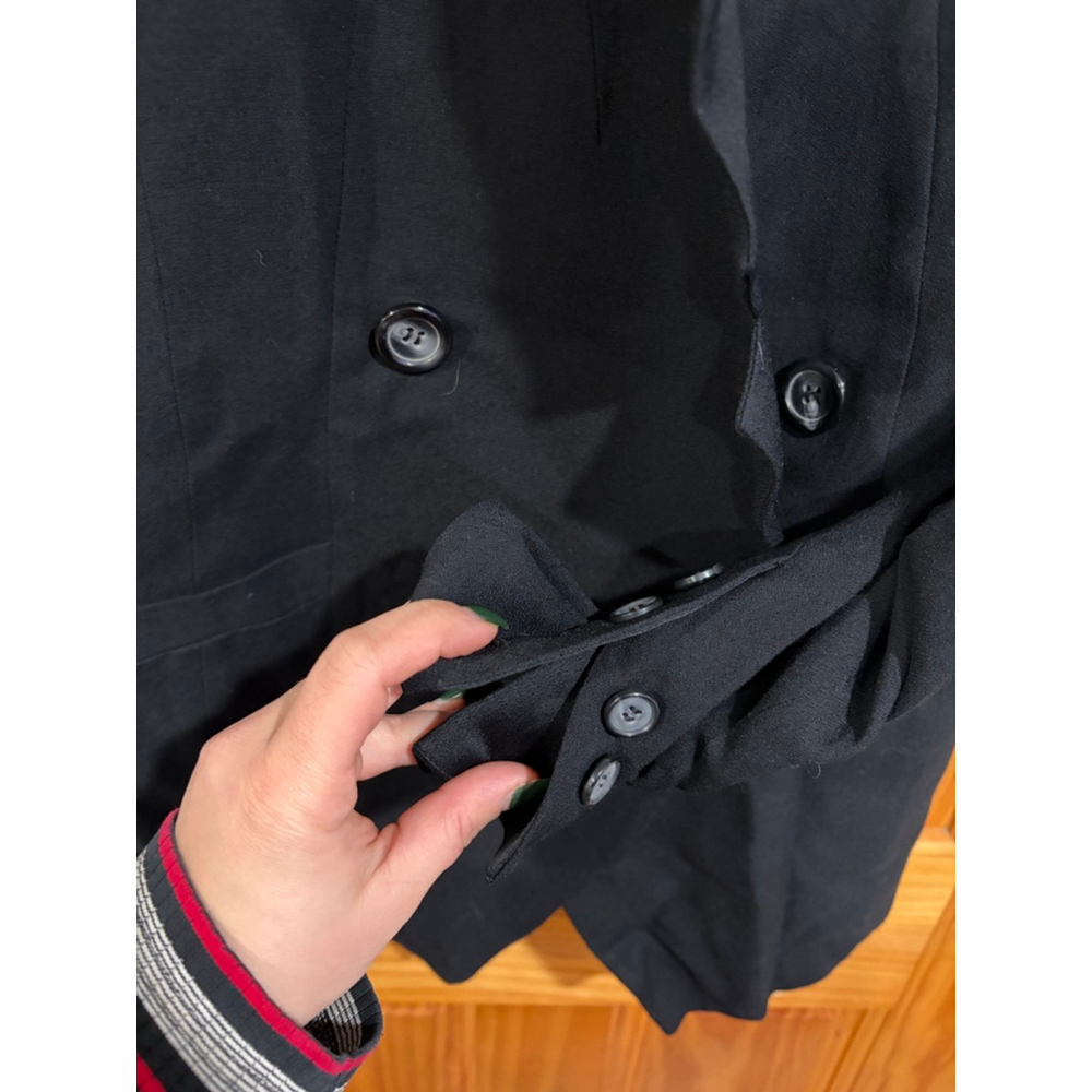 L.A.M.B. Black Double Breasted Blazer Jacket Silk Lined Women’s 8 - Picture 5 of 8